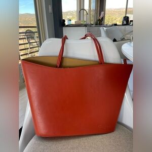 Cleo & Patel Orange Leather Bag